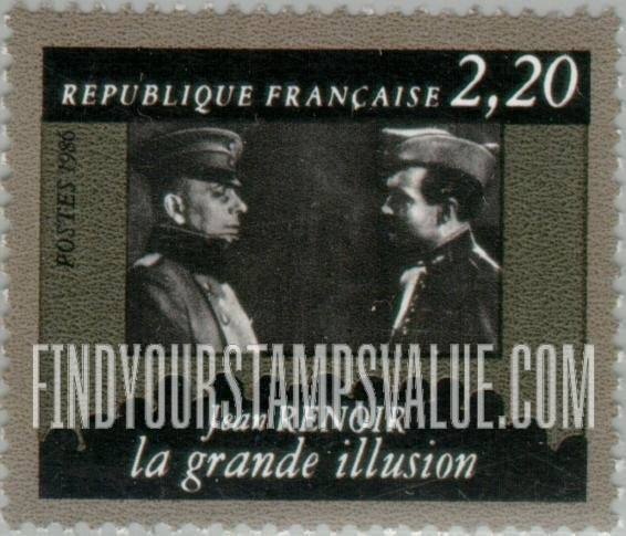 FindYourStampsValue: National Film Industry, 50th Anniversary: Jean Renoir, The Grand Illusion