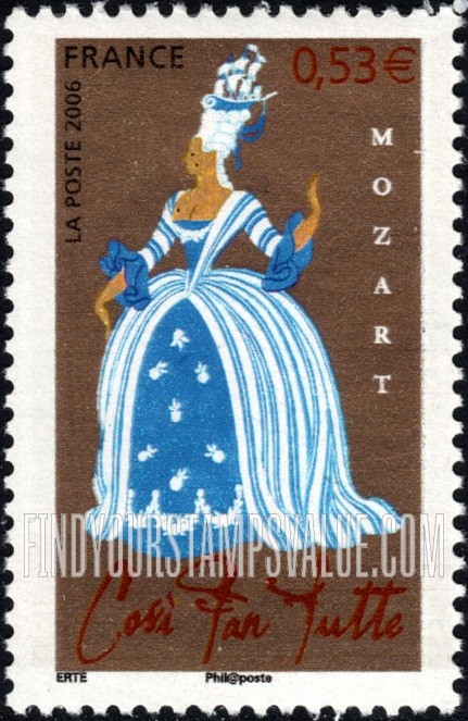 FindYourStampsValue: Costumes From Operas by Wolfgang Amadeus Mozart: Cosi Fan Tutte