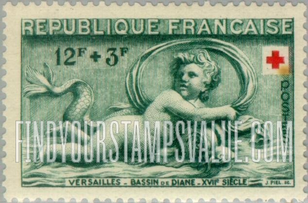 FindYourStampsValue: SEMI-POSTAL - Cupid from Diana Fountain Versailles