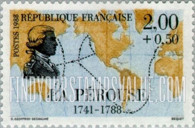 FindYourStampsValue: SEMI-POSTAL - Explorers: Jean-Francois de La Perouse (1741-1788)