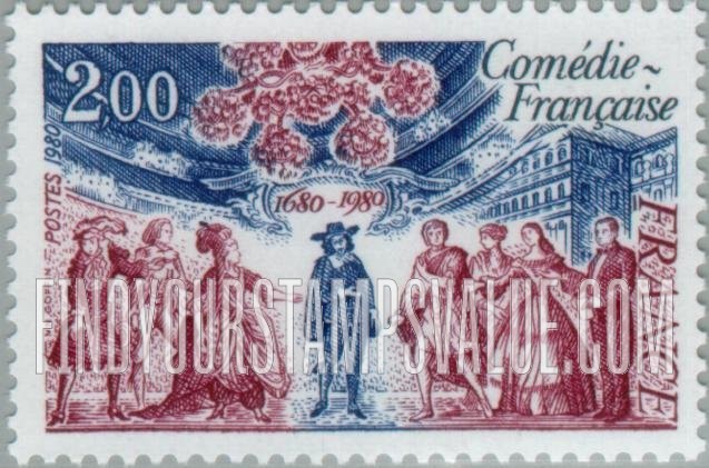 FindYourStampsValue: Comedie Francaise, 300th Anniversary