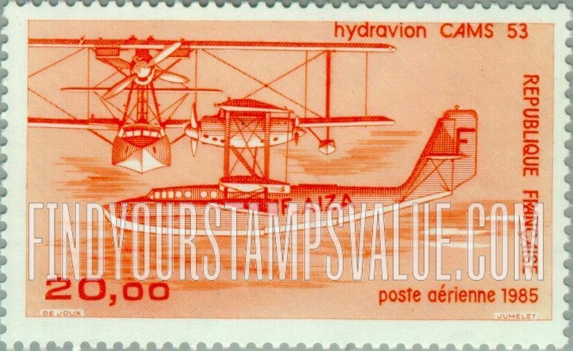 FindYourStampsValue: AIR POST - Planes: CAMS-53 seaplane