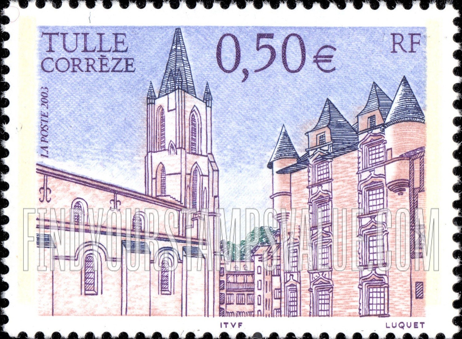 FindYourStampsValue: Tourism Issue: Tulle