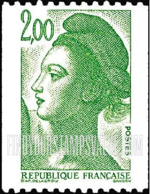 FindYourStampsValue: Liberty, after Delacroix: Liberty Type of 1982