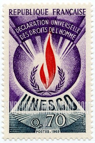 FindYourStampsValue: FOR THE UNITED NATIONS EDUCATIONAL, SCIENTIFIC AND CULTURAL ORGANIZATION - Human Rights Flame