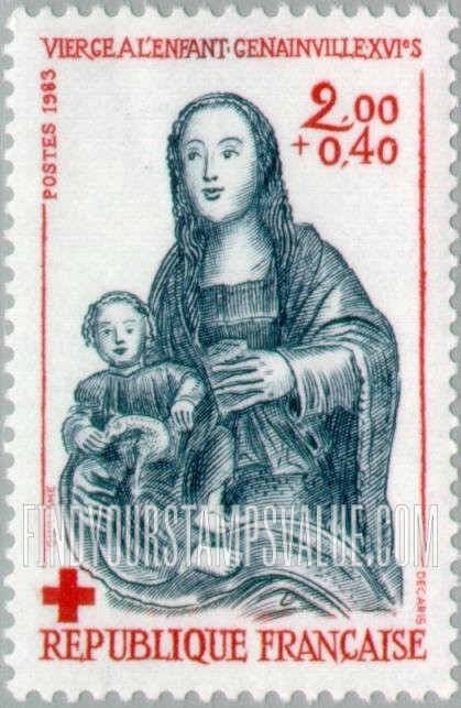FindYourStampsValue: SEMI-POSTAL - Virgin with Child, Genainville, 16th Centennial