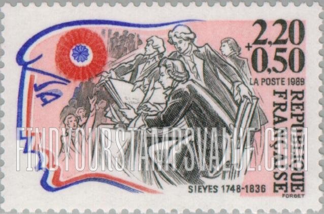 FindYourStampsValue: SEMI-POSTAL - Revolution Leaders and Heroes: Emmanuel Joseph Sieyes (1748-1836)