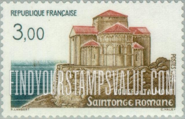 FindYourStampsValue: Tourism Issue: Talmont Church, Saintonge Romane