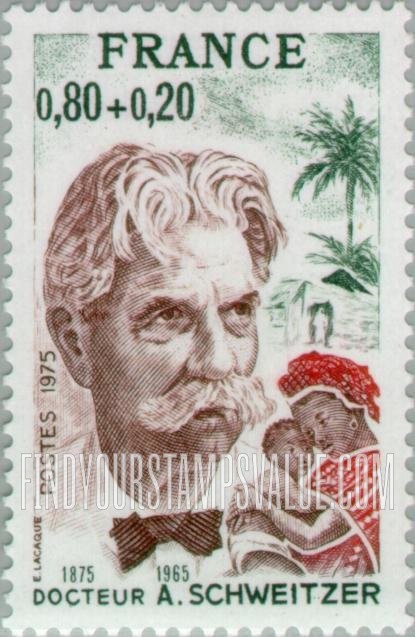 FindYourStampsValue: SEMI-POSTAL - Albert Schweitzer (1875-1965), medical missionary