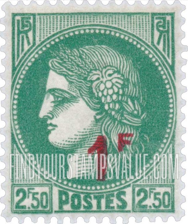 FindYourStampsValue: Ceres: Stamps of 1938-39 Surcharged in Carmine