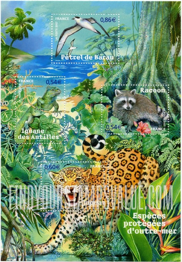 FindYourStampsValue: Endangered Animals in Overseas Departments