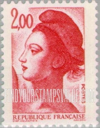 FindYourStampsValue: Liberty, after Delacroix: Liberty Type of 1982