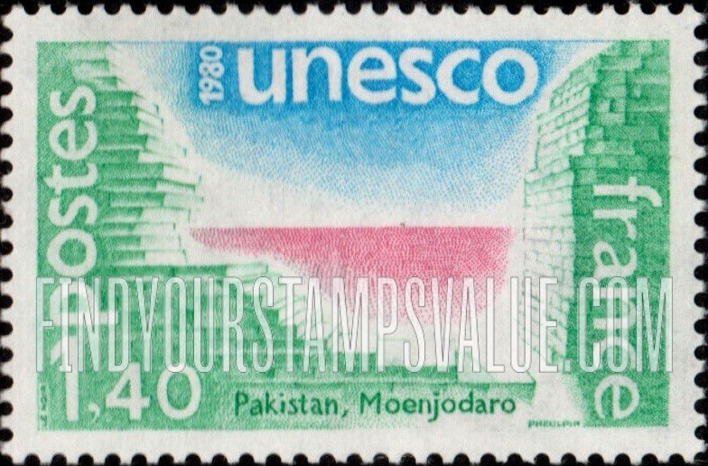 FindYourStampsValue: FOR THE UNITED NATIONS EDUCATIONAL, SCIENTIFIC AND CULTURAL ORGANIZATION - Mohenjo-Daro excavations, Pakistan