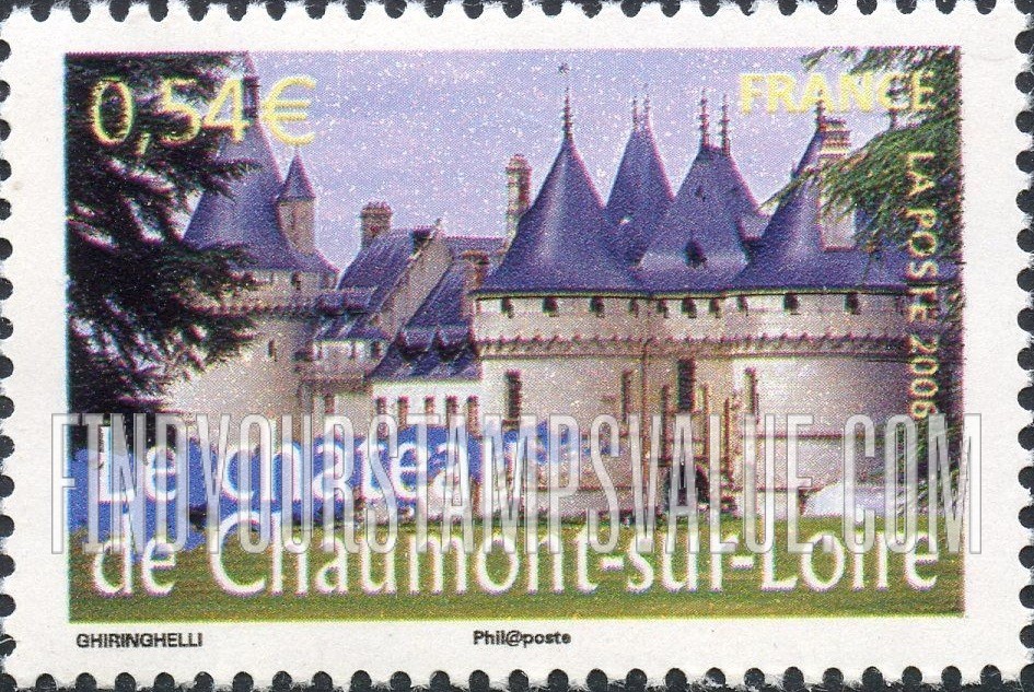 FindYourStampsValue: Aspects of Life in French Regions Type of 2003: Chateau de Chaumont, Chaumont-sur-Loire