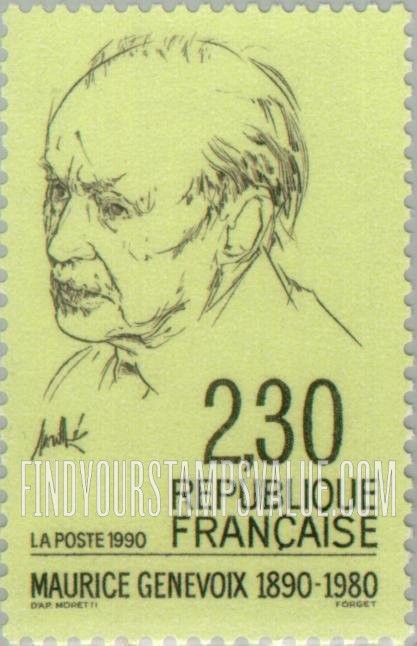 FindYourStampsValue: Maurice Genevoix (1890-1980), Novelist