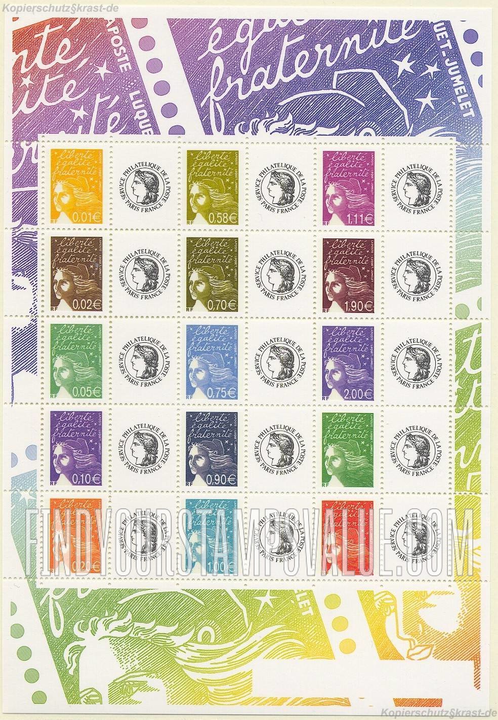 FindYourStampsValue: Marianne Type of 1997