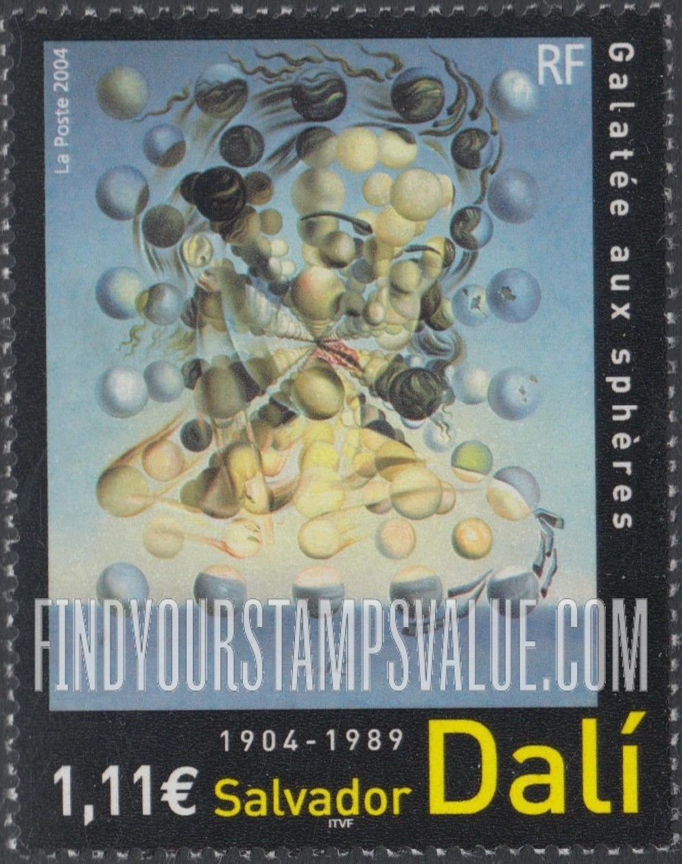 FindYourStampsValue: Art Series: Galatée aux Sphères, by Salvador Dali