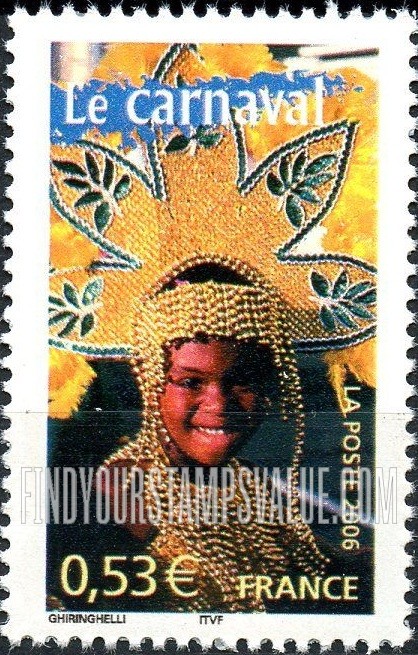 FindYourStampsValue: Aspects of Life in the French Regions Type of 2003: Carnival, vertical