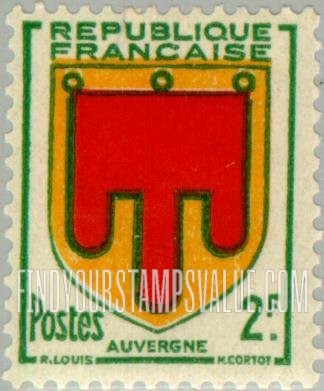 FindYourStampsValue: Arms of Auvergne