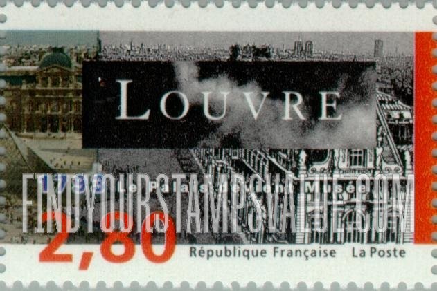 FindYourStampsValue: Louvre Museum, Bicentennial: Louvre, 1793