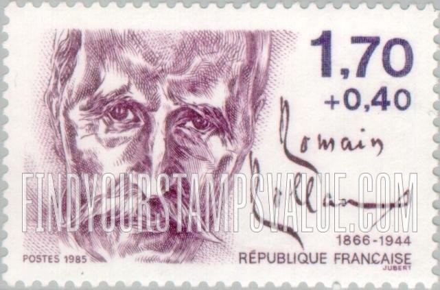 FindYourStampsValue: SEMI-POSTAL - Authors: Romain Rolland (1866-1944)