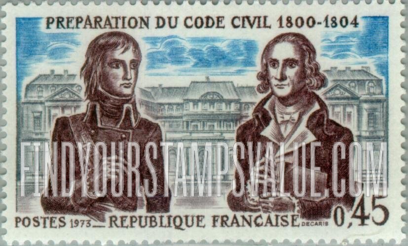 FindYourStampsValue: Napoleon, Jean Portalis and Palace of Justice, Paris