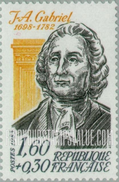 FindYourStampsValue: SEMI-POSTAL - J.A. Gabriel (1698-1782), architect