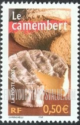 FindYourStampsValue: Aspects of Life in the French Regions: Camembert cheese, vertical