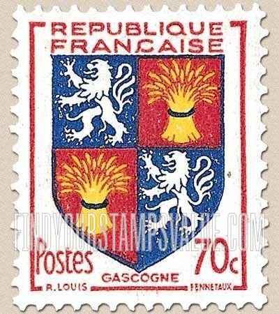 FindYourStampsValue: Arms of Gascony: Arms Type of 1949