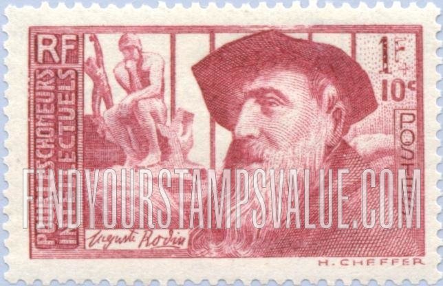 FindYourStampsValue: SEMI-POSTAL - Auguste Rodin