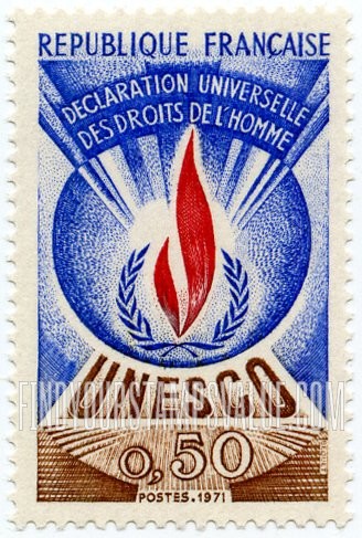 FindYourStampsValue: FOR THE UNITED NATIONS EDUCATIONAL, SCIENTIFIC AND CULTURAL ORGANIZATION - Human Rights Flame