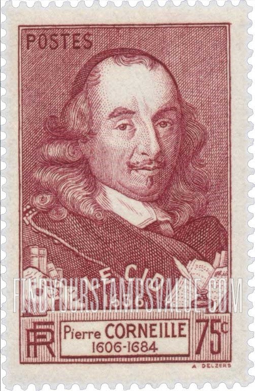 FindYourStampsValue: Pierre Corneille, Portrait by Charles Le Brun