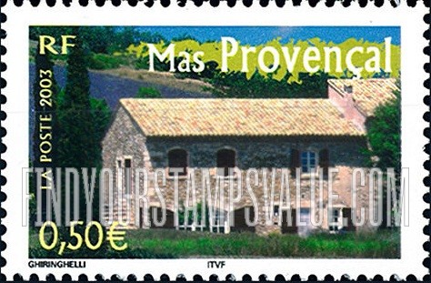 FindYourStampsValue: Aspects of Life in French Regions Type of 2003: Farm house, Provence