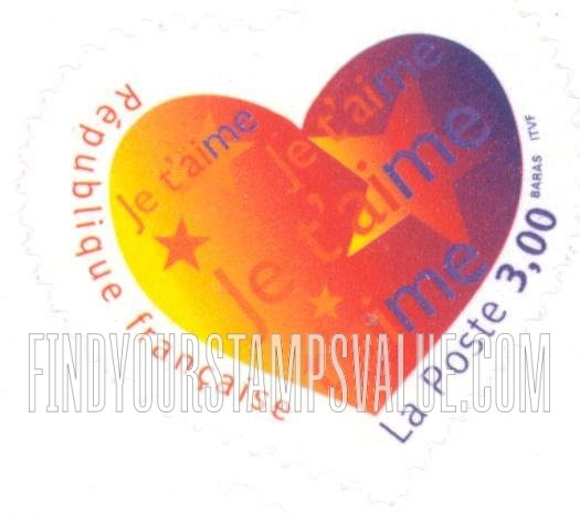 FindYourStampsValue: Festival Stamps: Stars, “Je t’aime”