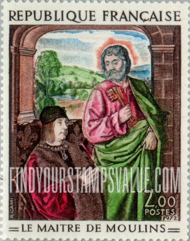 FindYourStampsValue: St. Peter Presenting Pierre de Bourbon, by Maitre de Moulins