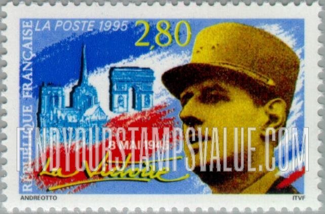 FindYourStampsValue: End of World War II, 50th Anniversary