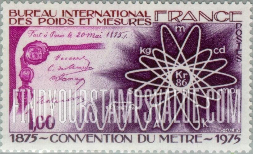 FindYourStampsValue: Meter Convention Document, Atom Diagram and Waves