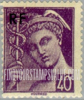 FindYourStampsValue: Mercury: Inscribed “Postes Francaises”