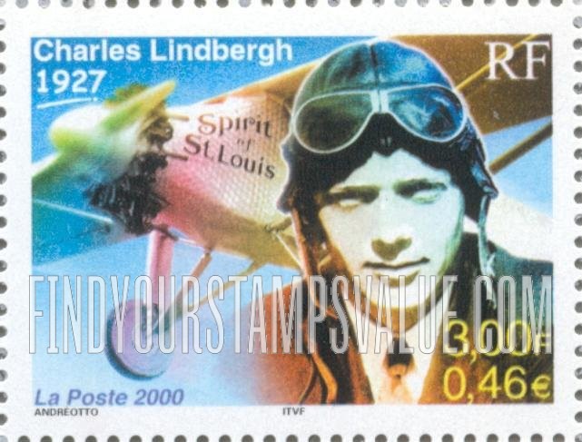 FindYourStampsValue: The 20th Century: Charles Lindbergh flies solo across Atlantic, 1927