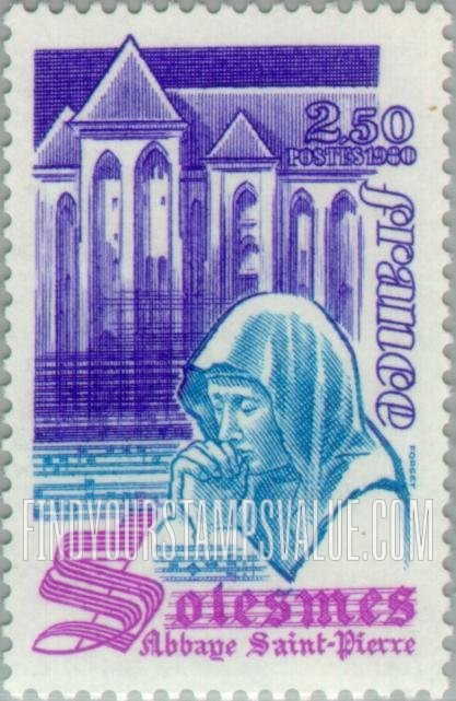 FindYourStampsValue: Tourist Issue: St. Peter’s Abbey, Solesmes