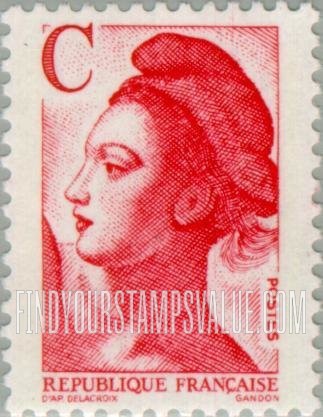FindYourStampsValue: Liberty, after Delacroix: Liberty Type of 1982