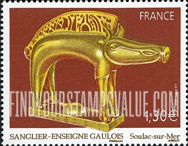 FindYourStampsValue: Art Issue: Gallic Boar Ensign