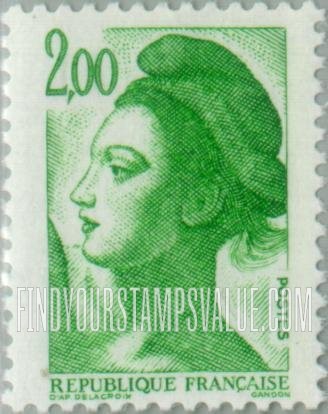 FindYourStampsValue: Liberty, after Delacroix: Liberty Type of 1982