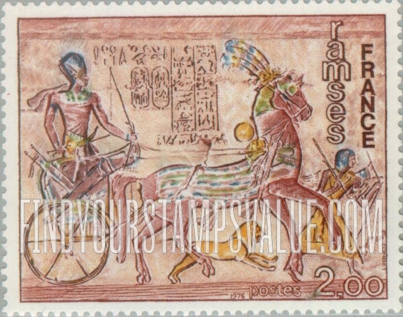 FindYourStampsValue: Ramses II, from Abu Simbel Temple, Egypt