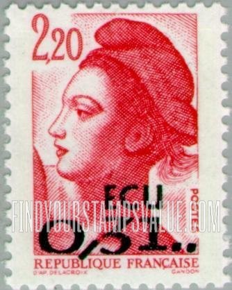 FindYourStampsValue: Liberty, after Delacroix: Surcharged in European Currency Units