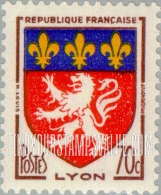 FindYourStampsValue: Arms of Lyon