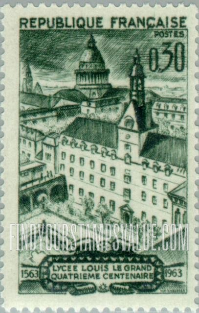 FindYourStampsValue: Lycée Louis-le-Grand, Belvédère, Panthéon and St. Etienne du Mont Church