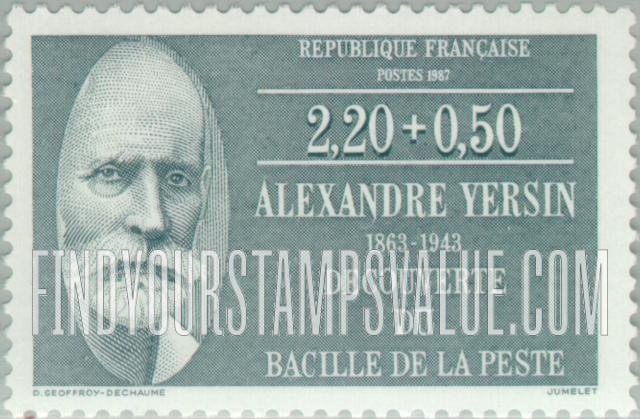 FindYourStampsValue: SEMI-POSTAL - Physicians and Biologists: Alexandre Yersin (1863-1943)