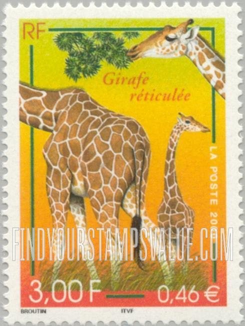 FindYourStampsValue: Nature: Giraffe, vertical