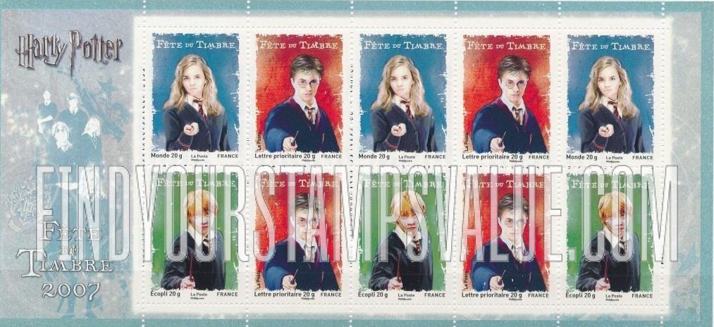 FindYourStampsValue: Harry Potter, Hermione Granger and Ron Weasley
